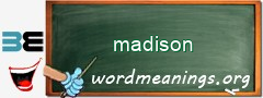 WordMeaning blackboard for madison